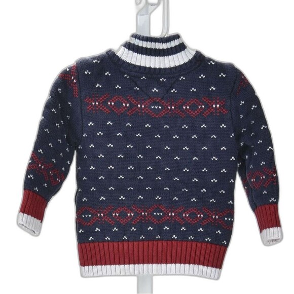 Tommy Hilfiger Reindeer Cotton Sweater Retro 80s Toggle Buttons Size 3T - Picture 2 of 4